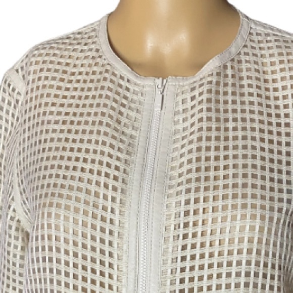 Lafayette 148 New York White
Perforated Leather Jacket P 0/2 - Picture 3 of 11